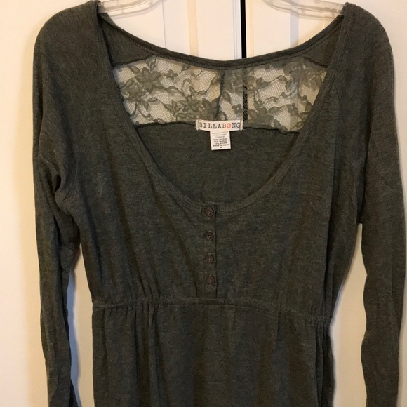 Billabong Dresses & Skirts - Billabong grey  tunic dress. Size medium